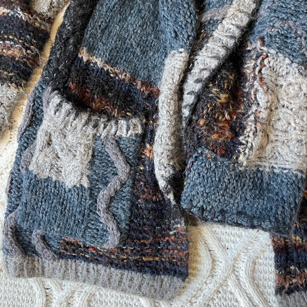 Line The Label Knit Patchwork Sweater Cardigan - image 7